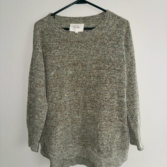 Jessica Simpson Heathered Gray Crew Neck Sweater - Picture 1 of 4